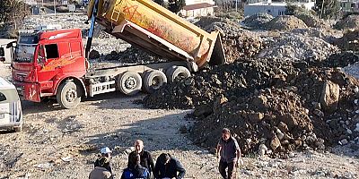 HBB’DEN KAÇAK HAFRİYATA CEZA,  KAÇAK DÖKÜM YAPAN ŞOFÖR DRONE İLE YAKALANDI