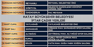 HBB İFTAR ÇADIRLARI TÜM KENTTE 
